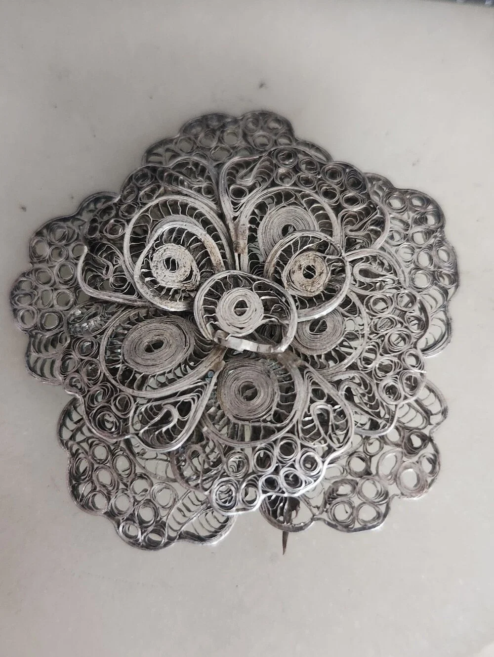 Vintage delicate silver